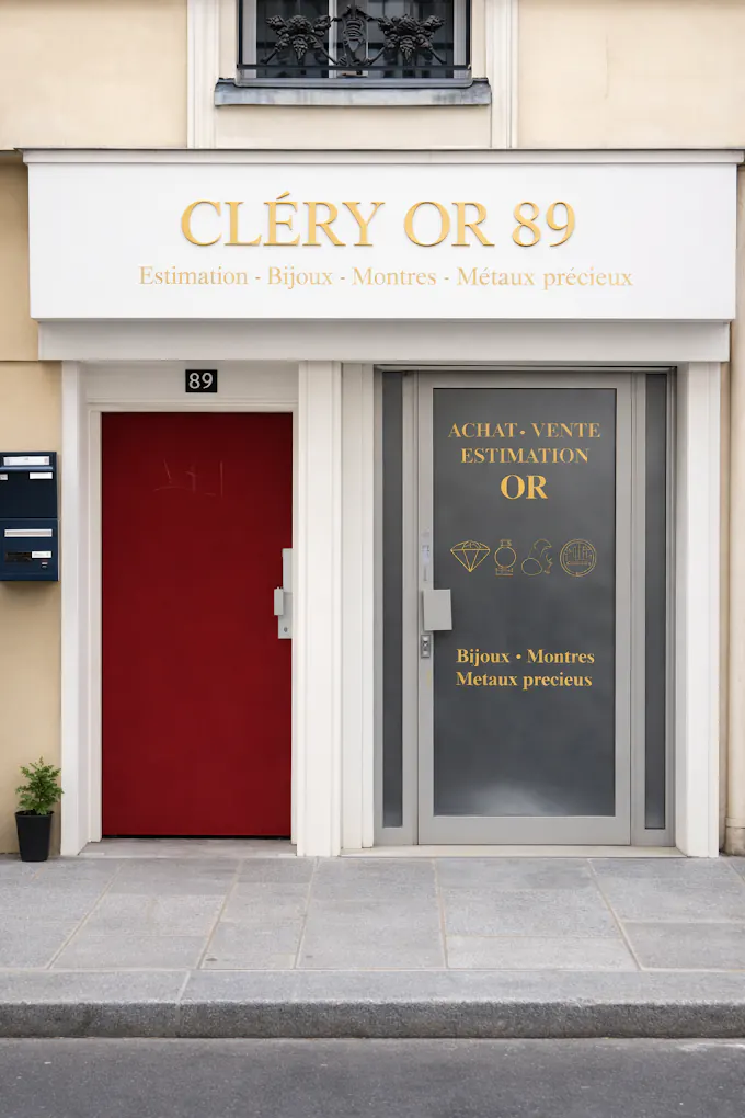 Devanture de la boutique Devanture de la boutique Cléry Or 89 au 89 Rue de Cléry à Paris 75002